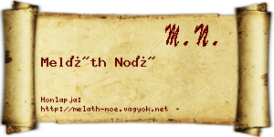 Meláth Noé névjegykártya